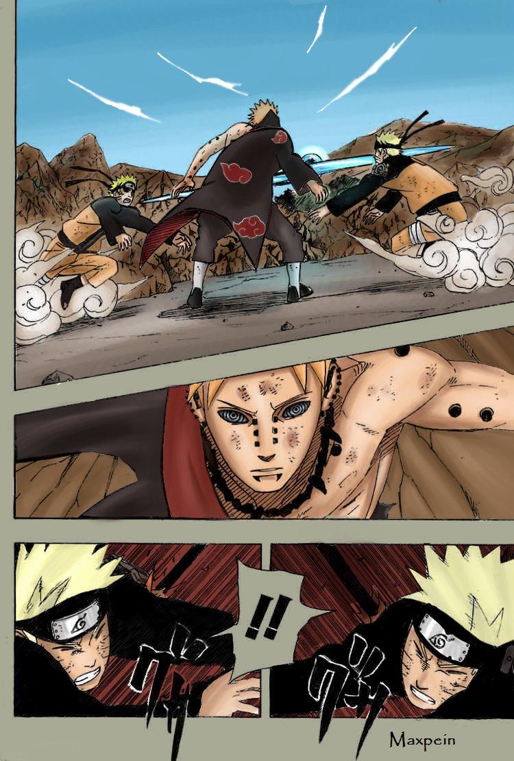 Colored Manga Naruto Vs Pein