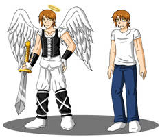 Commission: Angel Warrior Daelan (OC)