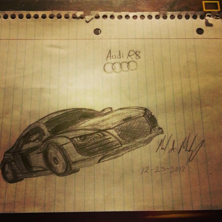 Audi R8 Sketching by demonrider12 on DeviantArt