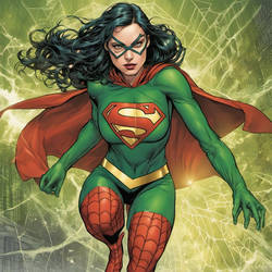 Kryptonian Spiderwoman, Green Web, Supergirl Bitte