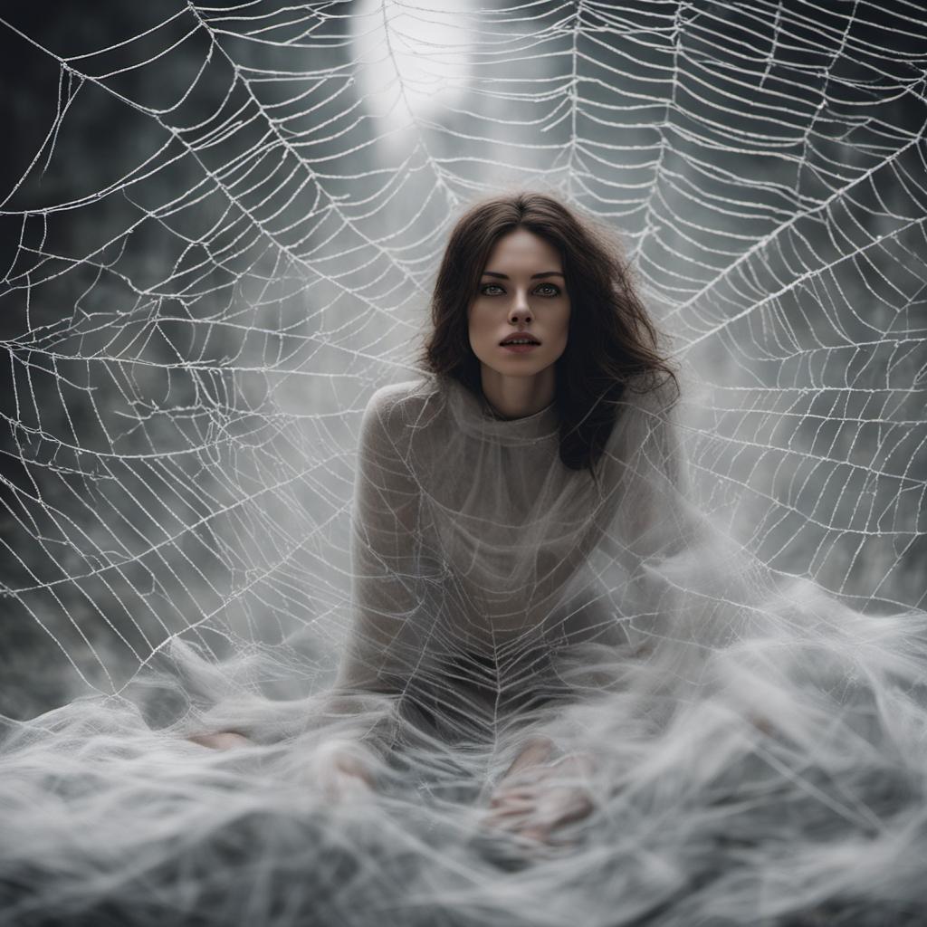 Woman Lying On Spider Web, Covered In Thick Sheet, by arachnidwoman on ...
