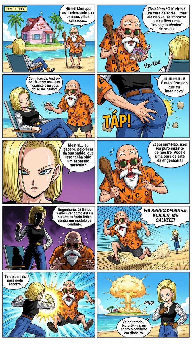 Android 18 Gas Master Roshi Master Roshi pervert's Android 18 by minnieMouse45 on DeviantArt