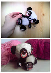 panda crochet plush.