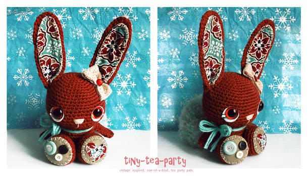 brandy the crochet amigurumi bunny - SOLD.