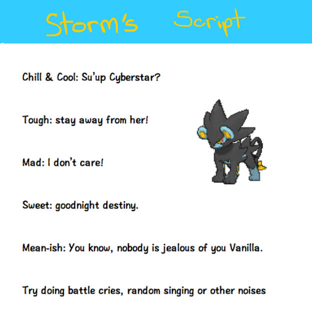 Pokemon Moon Script .:Script for Storm:. Pokemon Series by Domiki-da-chinchilla on DeviantArt