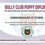Bully Club puppy diploma