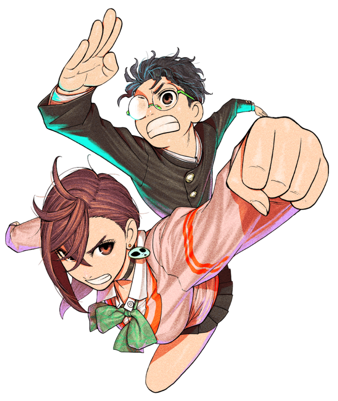 Momo Ayase and Okarun Full Render by Mauri7super on DeviantArt