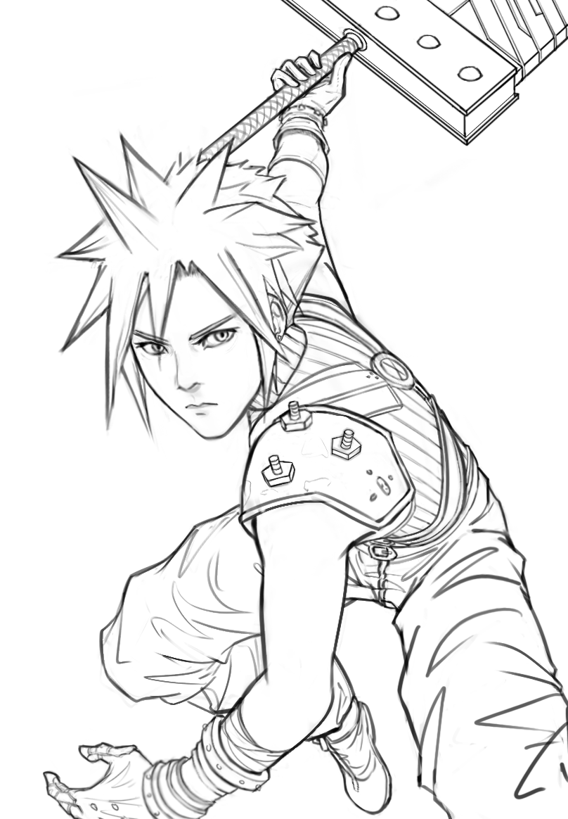 FF7 Cloud Strife Fanart by WilsonChin on DeviantArt
