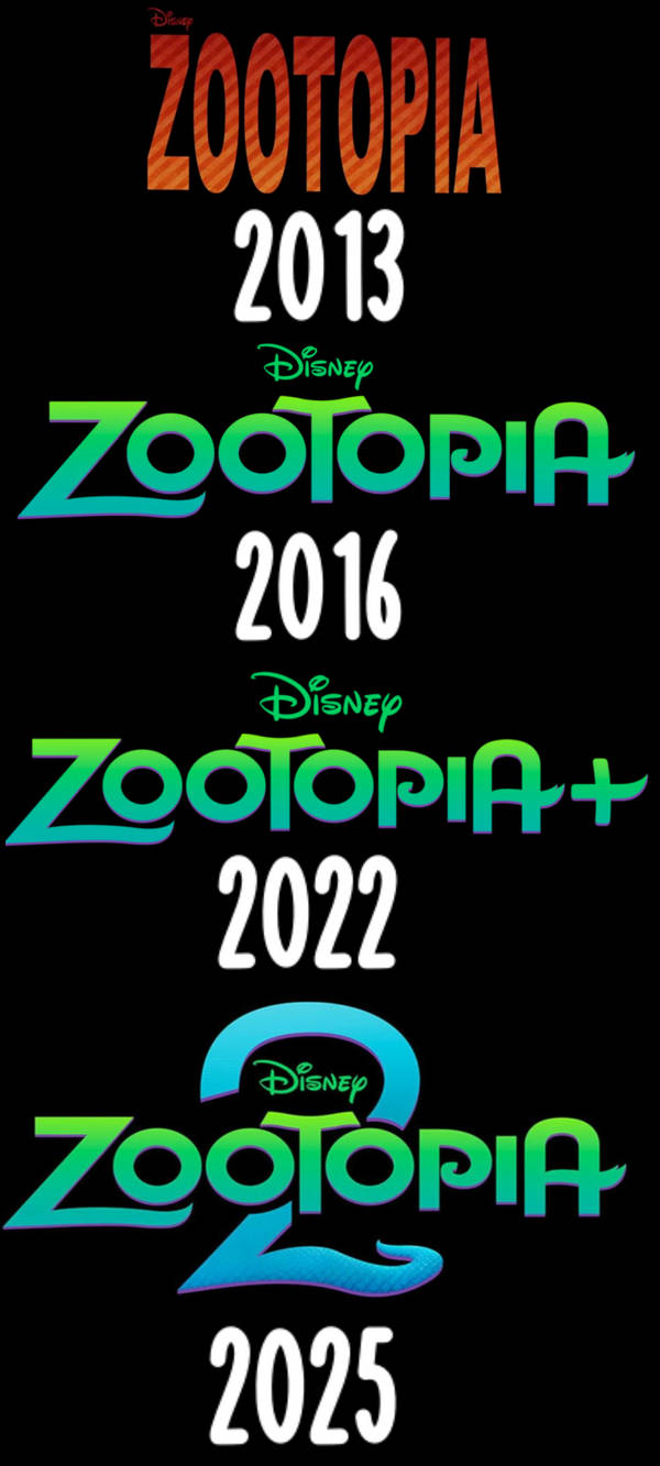 Zootopia Signage Zootopia Logo Through the Years. by FurryLover2018 on DeviantArt