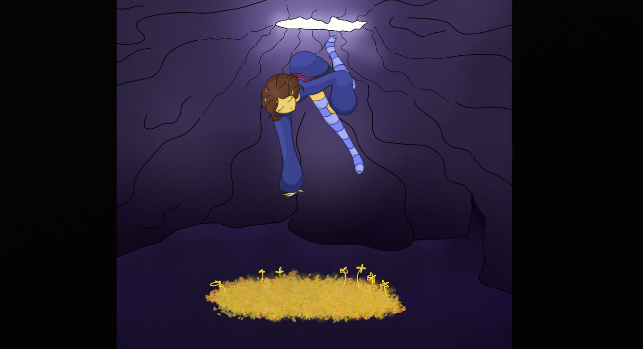 Undertale Human Fall Undertale falling down by Silver-Silverknight on DeviantArt