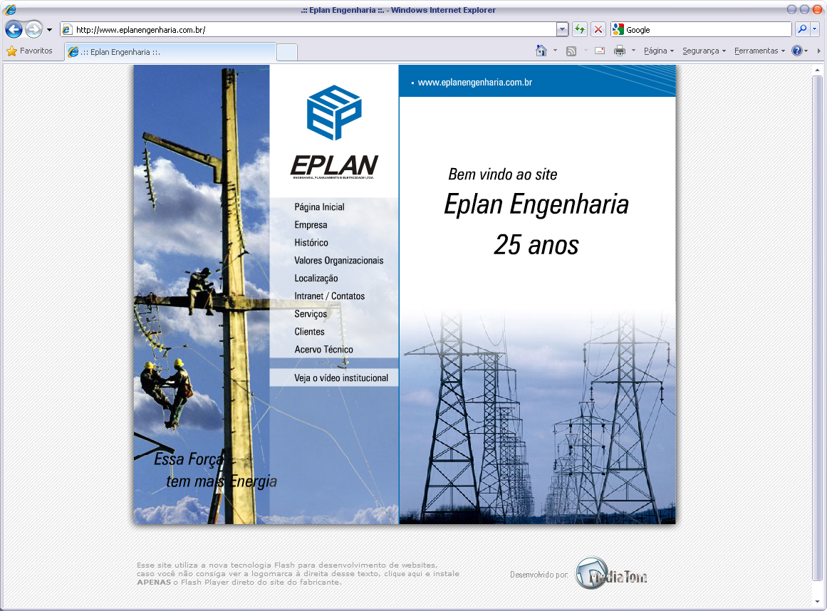 Site da Eplan Engenharia