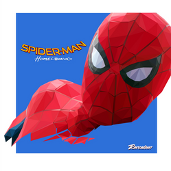 Spider-Man Homecoming low-poly vector