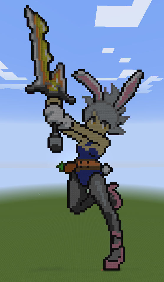 Minecraft Riven Minecraft - Battle Bunny Riven by Unstable-Life on DeviantArt