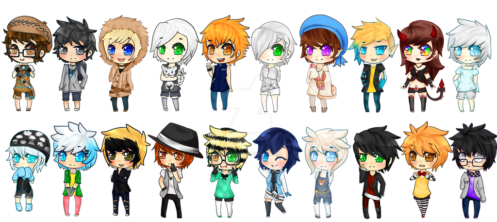 Chibi Management MASSIVE CHIBI COMMISSION by RedSharkBait on DeviantArt