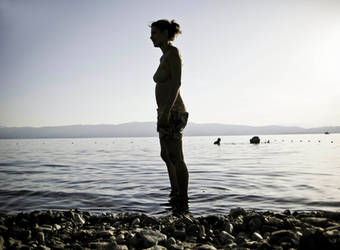 Sillohuette on Ohrid Lake 2