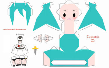 cendrillon miku papercraft