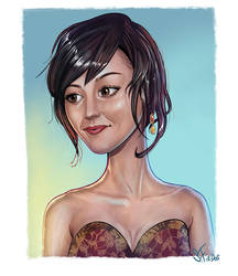 Mary Elizabeth Winstead Cartoonish study