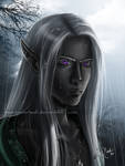 Drizzt in Rain by keelerleah