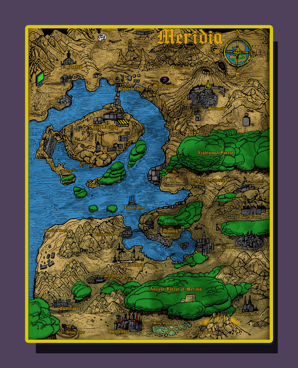 World Map of Meridia by Whitsteen on DeviantArt