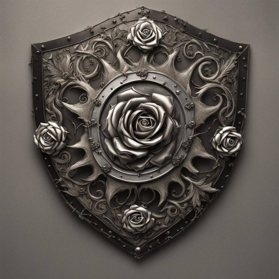 Rose Rim Style Shield Shield of metal roses by nickhubbell on DeviantArt