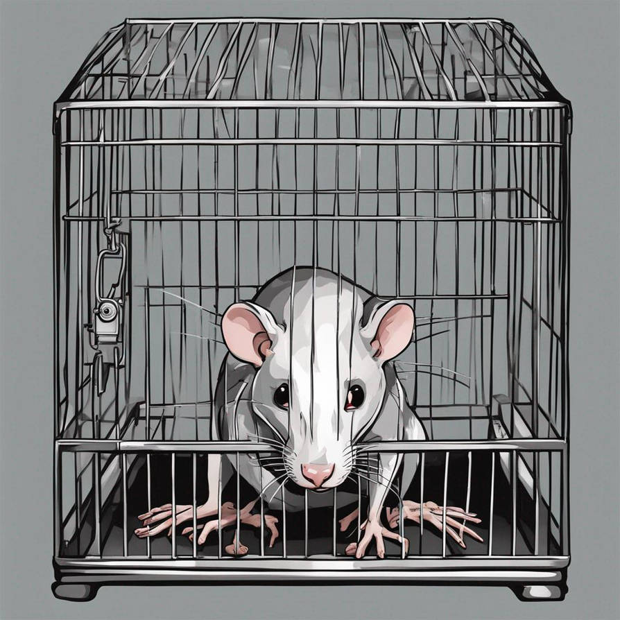 Metal lab rat in a cage by nickhubbell on DeviantArt