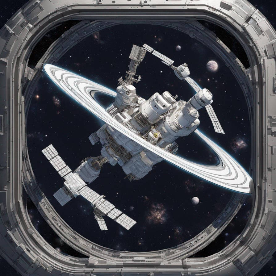 Platinum space station chillin in the cosmos by nickhubbell on DeviantArt