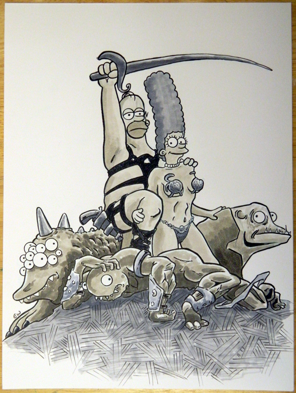 The Simpsons Meet Frazetta