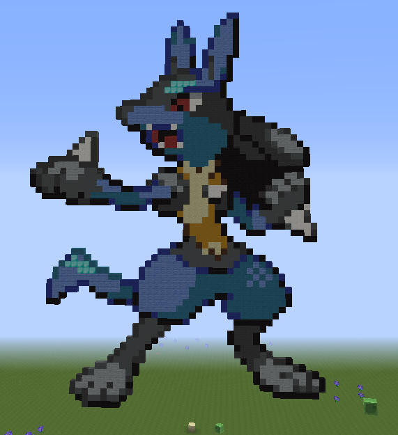 Lucario Pixel Art by Chibi-Pika on DeviantArt