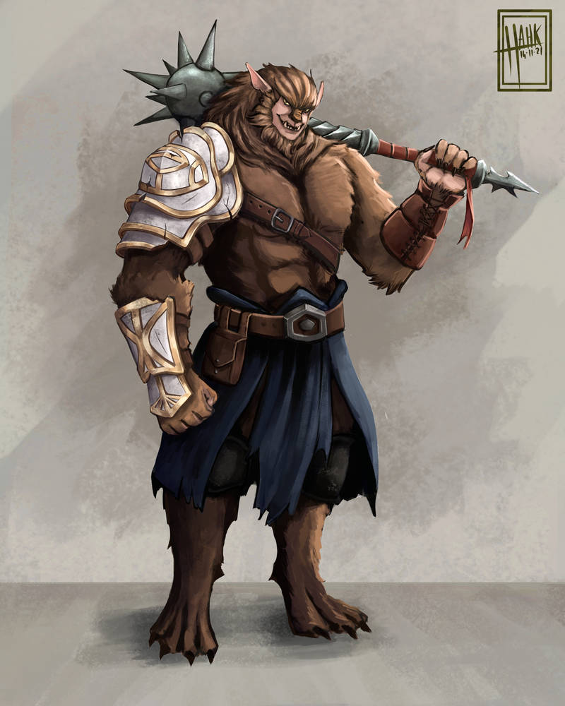 Nonk, Bugbear Barbarian by Hhahkk on DeviantArt