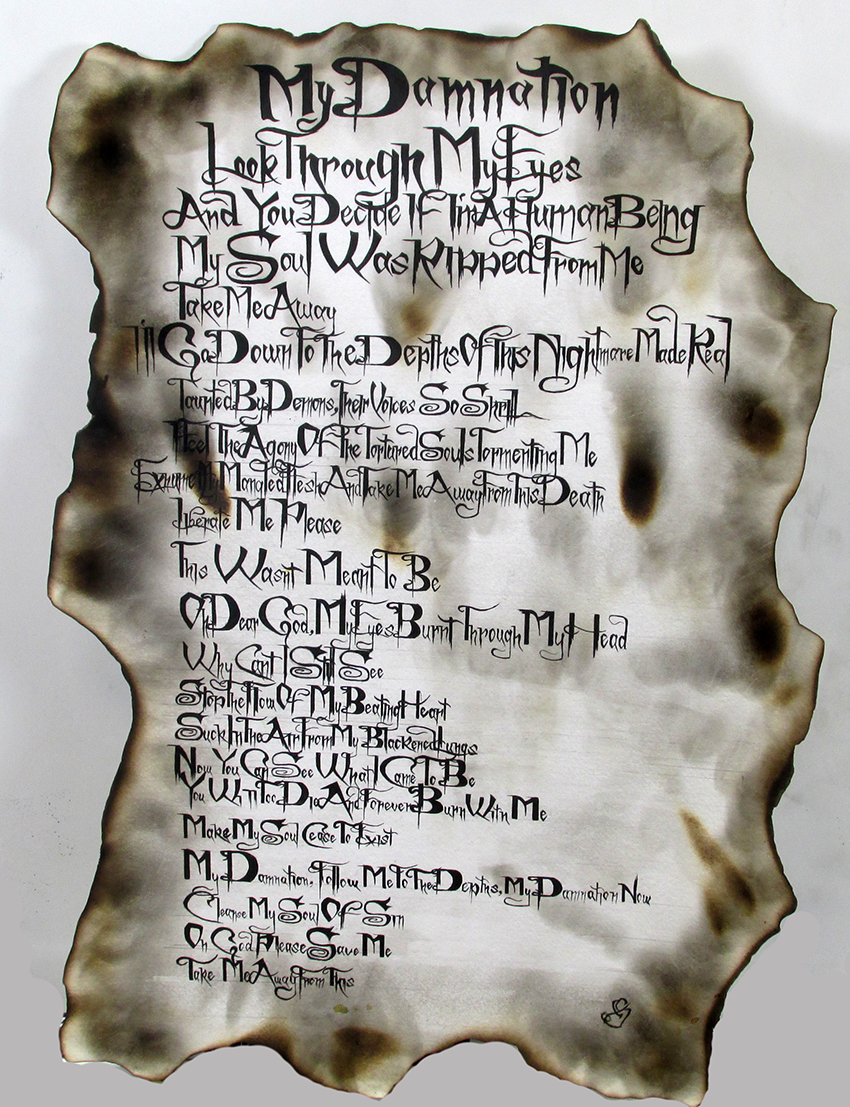My Damnation Calligraphy By Shanesparrow On Deviantart