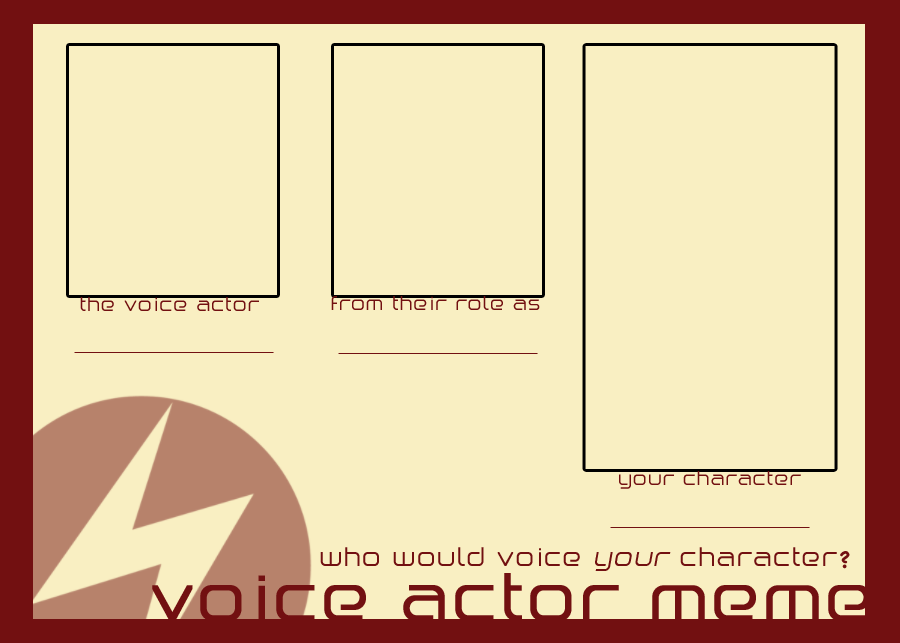 Voice Actor Meme