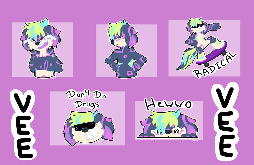 Vee Sticker Pack by RevkaHunt on DeviantArt
