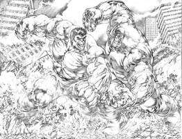 Hulk vs Juggernaut  (Commission)