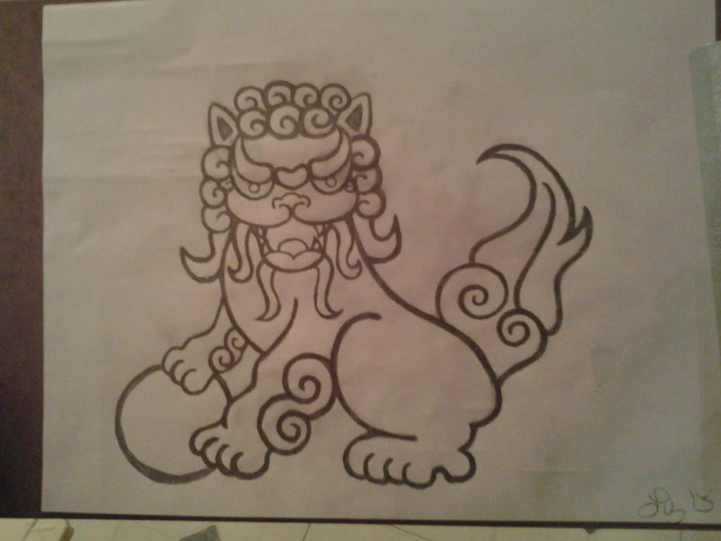 Foo Dog Drawing