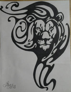 Swirly Lion Head (Leo sign)