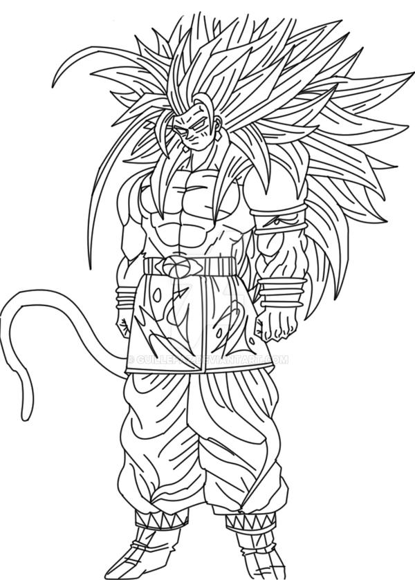 Ssj5 Drawing Goku Ssj5 Lineart by GuillePaz on DeviantArt