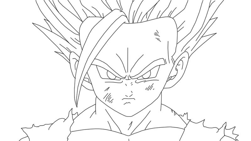 Gohan SSJ2 - Lineart