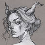 Woman with horns