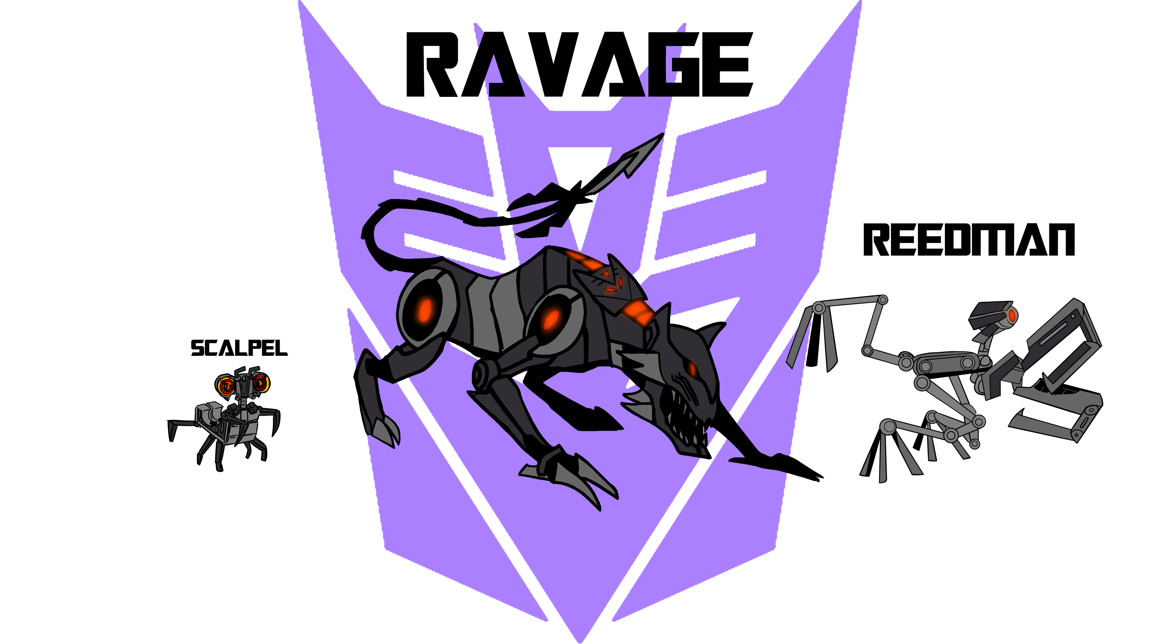 Deviantart Reed Man Transformers: ROTF AU - Ravage, Reedman, Scalpel by Everyfan180 on ...