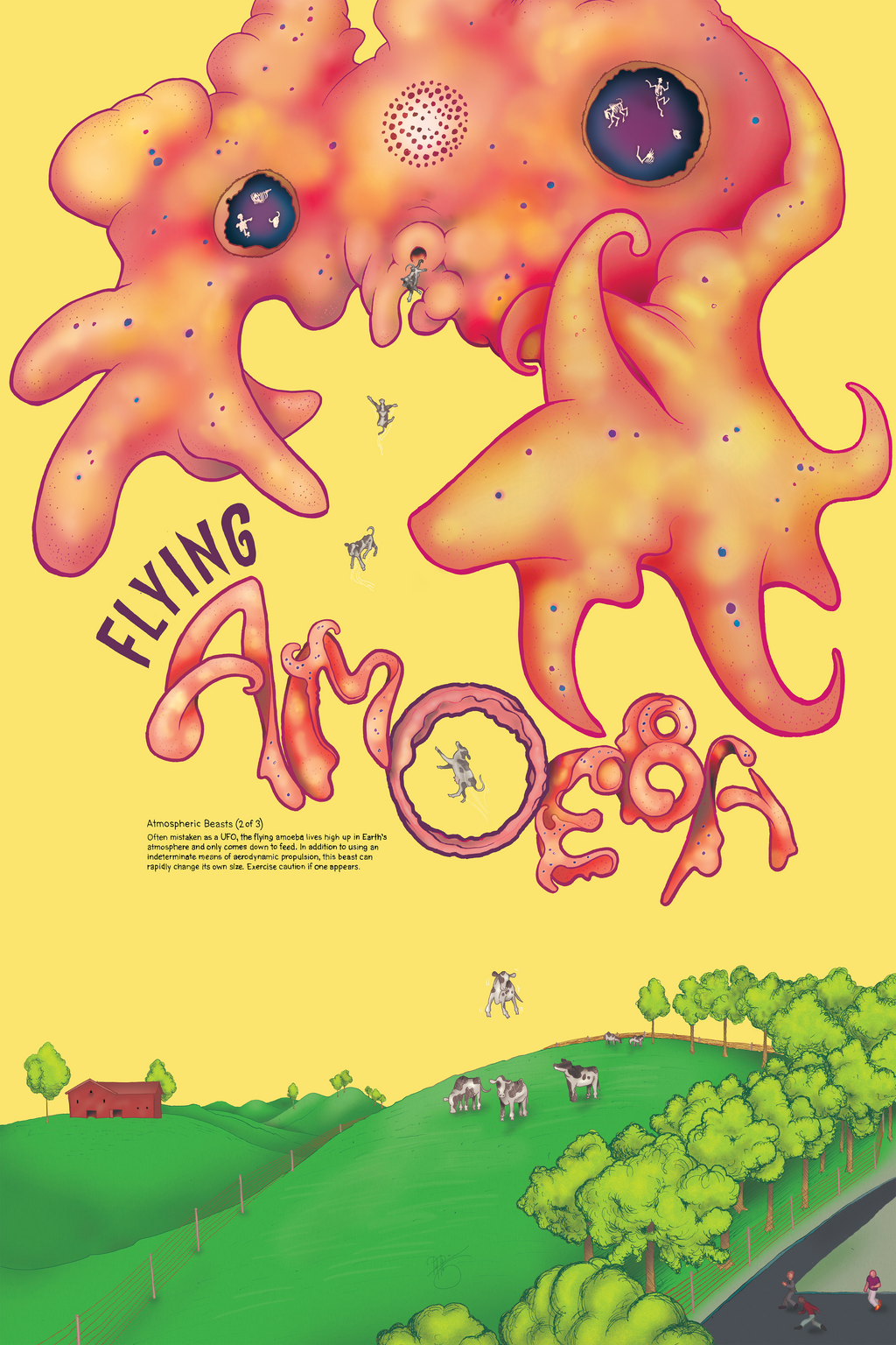 Atmospheric Beasts 2 of 3: Flying Amoeba by Petzrick