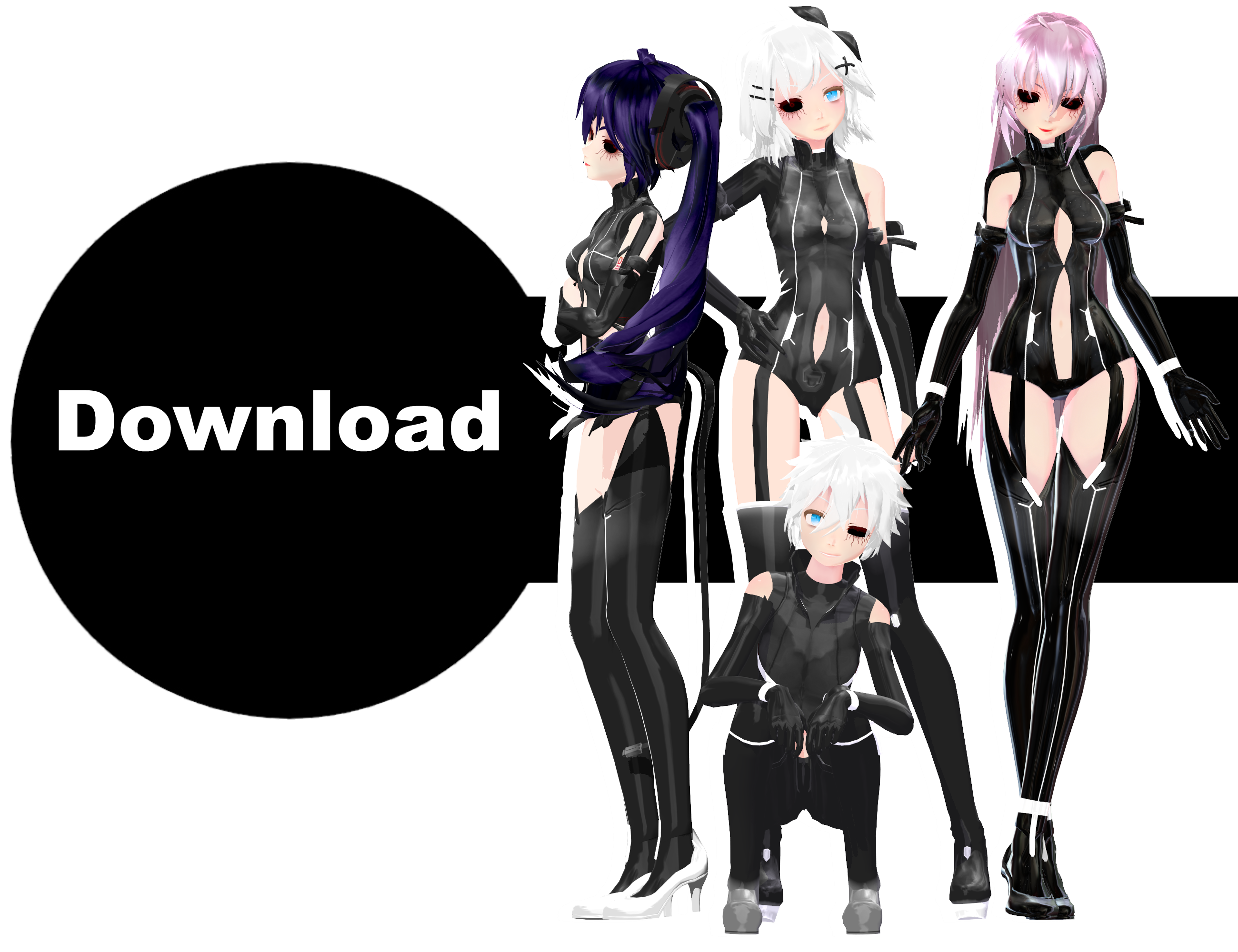 TDA Ghoul Len, Rin, Neru and Luka Download