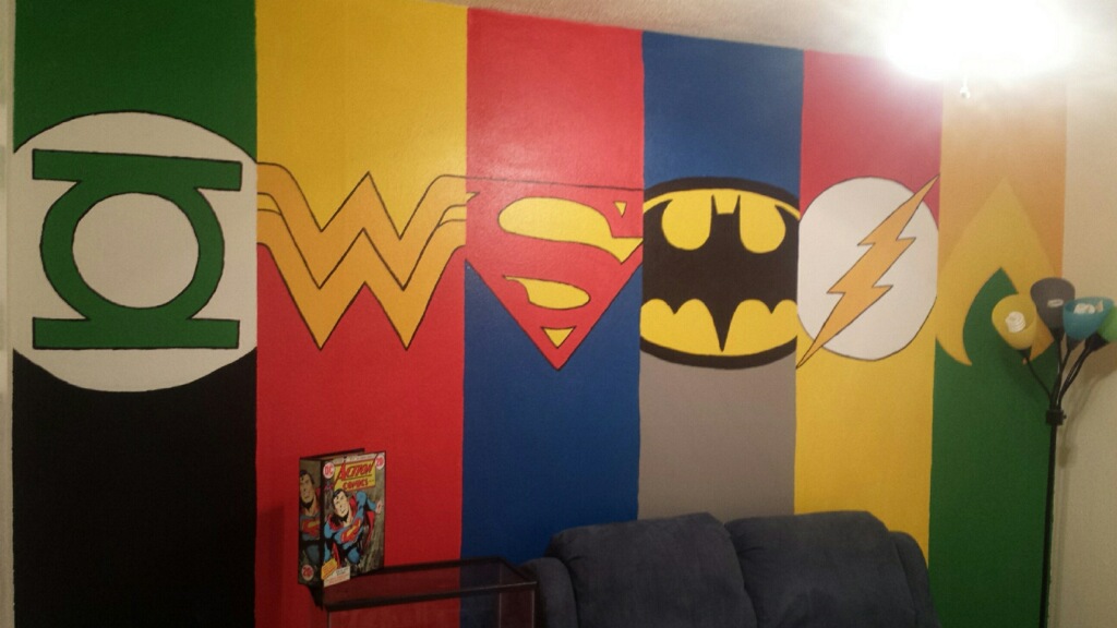 Justice league wall painting