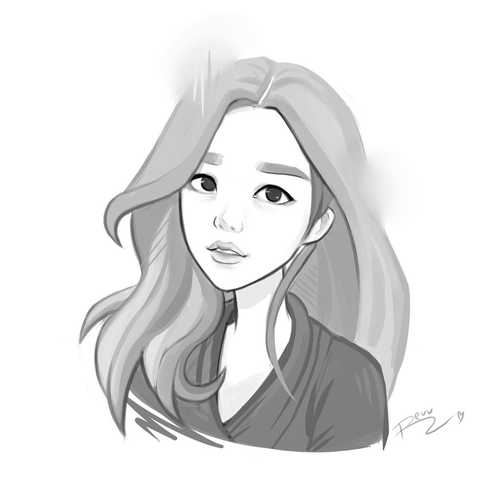 Korean girl sketch by revvriverse on DeviantArt Korean girl sketch by revvriverse on DeviantArt