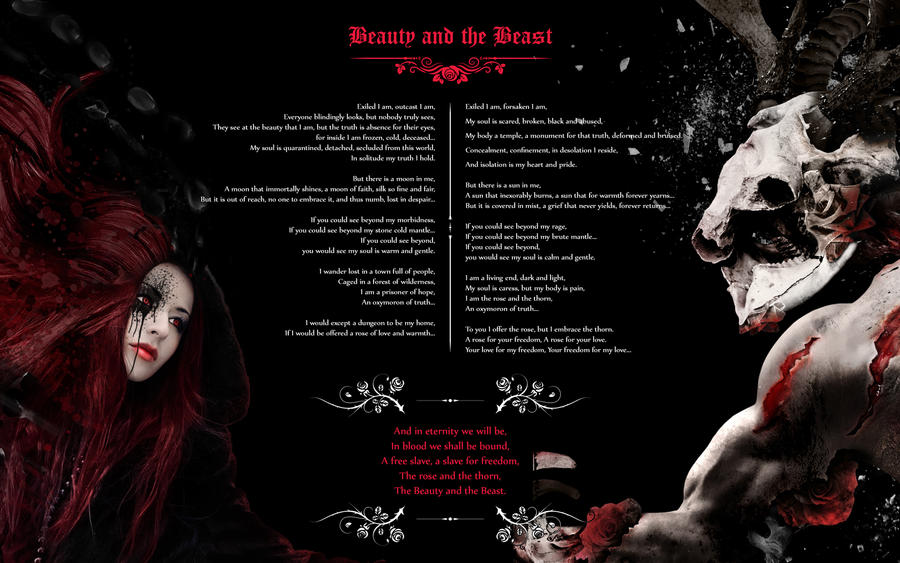 Beauty And The Beast Poem By Isolatedreamer On Deviantart Beauty And The Beast Poem By Isolatedreamer On Deviantart