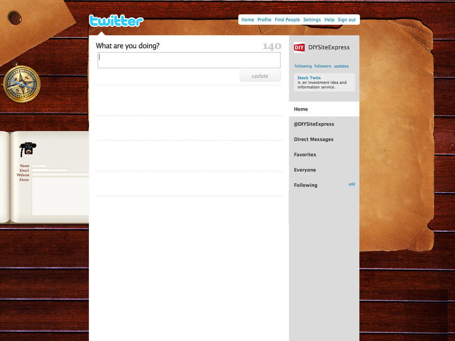 Wooden Twitter Background