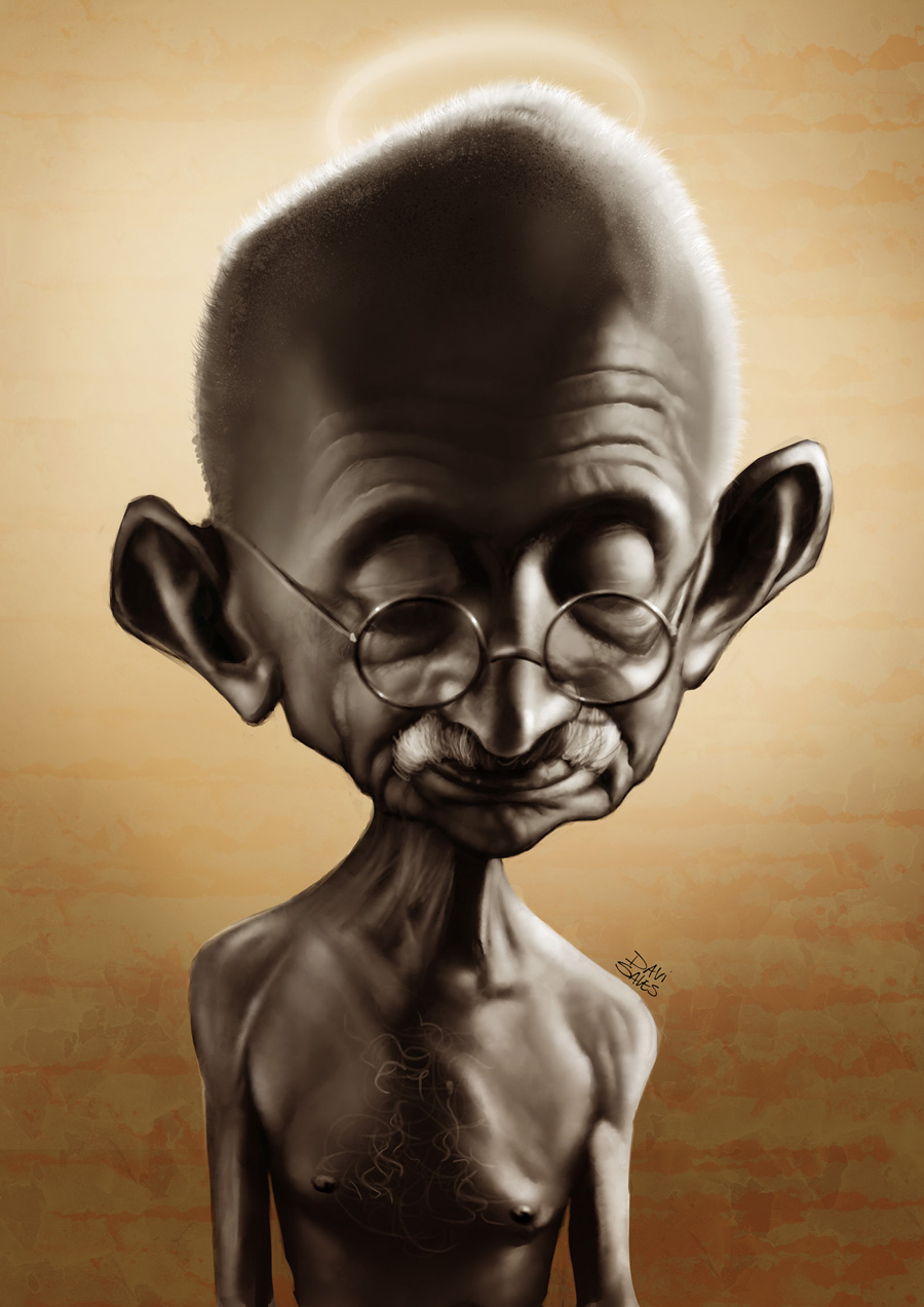 Gandhi Caricature