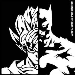 Goku and Batman - Logo