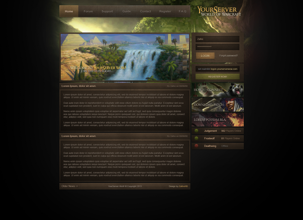 Simple Wow Simple WoW, web design by ZafireDesigns on DeviantArt