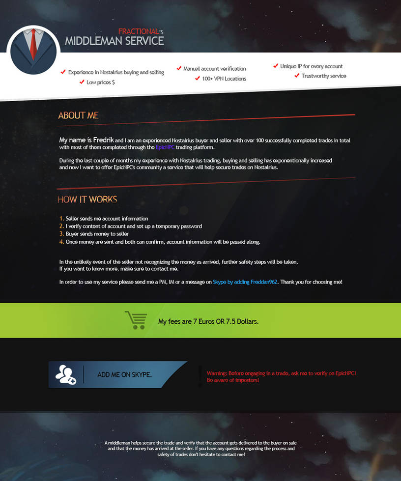 Middleman Service Thread Design by ZafireDesigns on DeviantArt