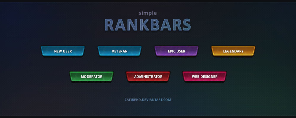 Rank Bar Shape Simple Rankbars - 2019 - 1 by ZafireDesigns on DeviantArt